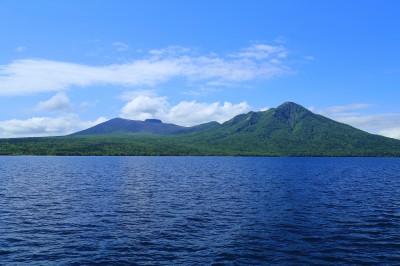 支笏湖観光船からの絶景