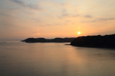 平戸海上ホテルから見る夜明けの風景