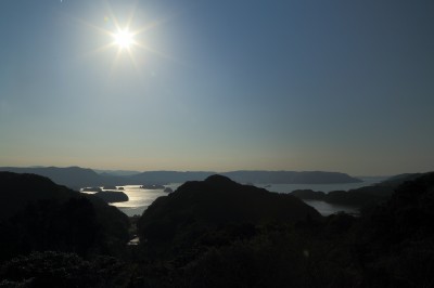 福島方面の島々を見下ろす絶景